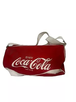 Vintage Coca-Cola Duffle Bag Coke Shoulder Tote Gym Travel Bag Collector Classic • $12