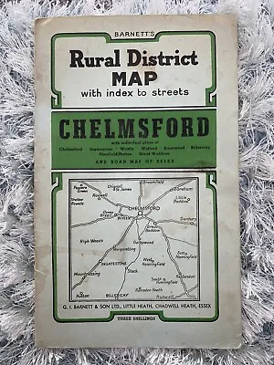 Barnetts Map - Chelmsford Town And Essex. • £1.99