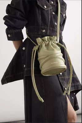 $1800 • Buy Alexander McQueen The Soft Curve Bag In Sage (Full Set With Receipt,100%genuine)