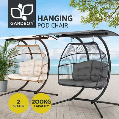 Gardeon Swing Chair Outdoor Furniture Lounge Hanging Bed Canopy 2 Person Garden • $329.95