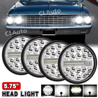 4PCS 5.75  5-3/4 Inch Round LED Headlights Hi-Lo For Ford Galaxie 500 1962-1974 • $62.24