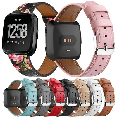 Genuine Leather Watch Band Strap Buckle Wristband Belt For Fitbit Versa 3/Sense • $16.99