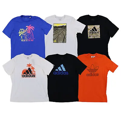 Adidas Mens T-Shirt Crew Neck Short Sleeve Shirt Top Cotton Blend Tee New Nwt • $19.99