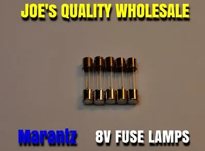 (5)FUSE TYPE LAMPS 8v 200mA/250mA/VINTAGE STEREO RECEIVER DIAL METER Marantz  • $7.24