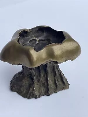 BRONZE METAL SCULPTURE Abstract Modernism Mushroom Cloud Shape Mystery Small • $660