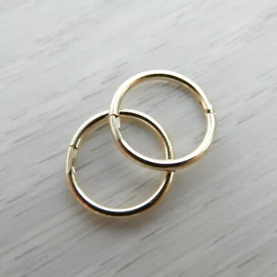 $86 • Buy Brand New Genuine Solid 9ct Yellow Gold Small 8mm Hinged Sleeper Earring -9K 375