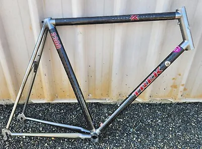 Vintage Trek ZX 2300 Exposed Black Carbon Road Bike Bicycle Frame • $450