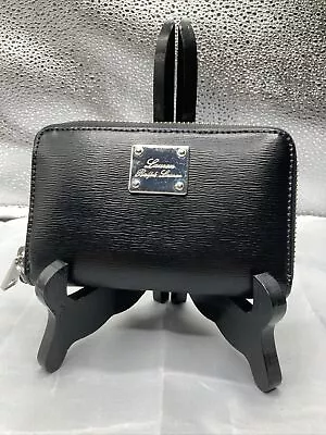 Unused Ralph Lauren Black Leather Zip Around Women's Wallet • $31.99