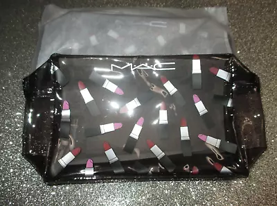 2 X MAC See Through Clear Makeup Cosmetic Bag Pouch Travel Toiletry Case NEW • $29.95