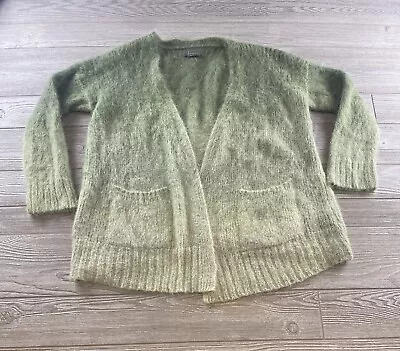 $22.49 • Buy By Anthropologie Green Ombre Cardigan Sweater Open Front Size Medium Alpaca