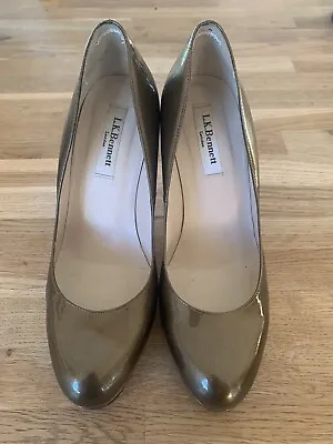 Lk Bennett Womens Pewter Court Stilleto Shoes Size 6/39 Used Great Condition • £25