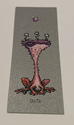 Marq Spusta Throggie Throat Frog & Fly Silver Shimmer 2x5” Mini Print! • $7.99