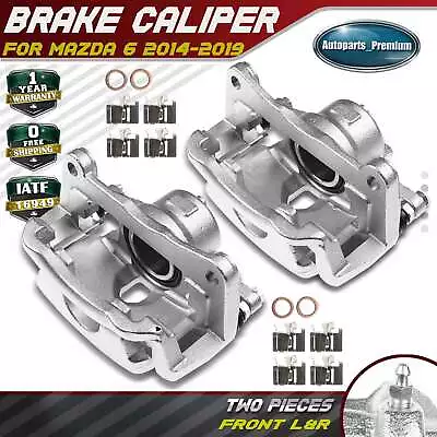 2x Disc Brake Caliper W/ Bracket For Mazda 6 2014-2019 Front Driver & Passenger • $91.99