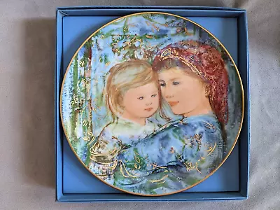 “Michele And Anna” Edna Hibel 1991 Plate Certificate # 9642A Original Box • $16