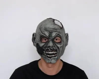 Scary Zombie Halloween Mask Latex Horror Fancy Dress Costume Walking Walker • £13.99