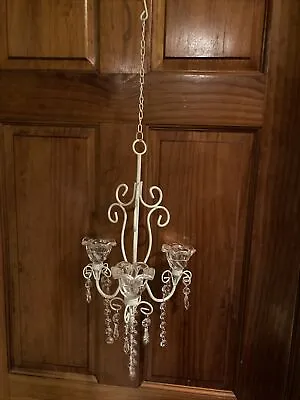 £21.26 • Buy Shabby Chic Scrollwork Crystal Chandelier Candle Holder  Wedding Home Decor