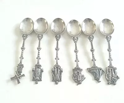 Vintage Danish Pioneer Spoons Set 6 Silver 90 Silverplate 4.75  L • $19.99