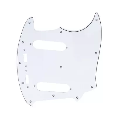 Musiclily Pro 3Ply White 12 Hole Guitar Pickguard For JPN Fender Japan Mustang • $27.39