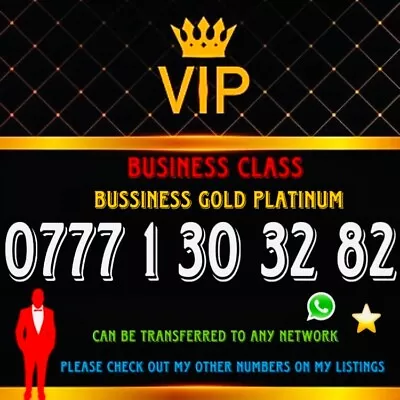 ⭐ Gold Easy Vip Memorable Mobile Phone Number Diamond Platinum Sim Card 0777 • £34.99