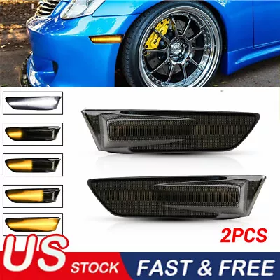 For 03-07 Infiniti G35 Coupe Sequential Switchback LED Side Marker Signal Lights • $24.69