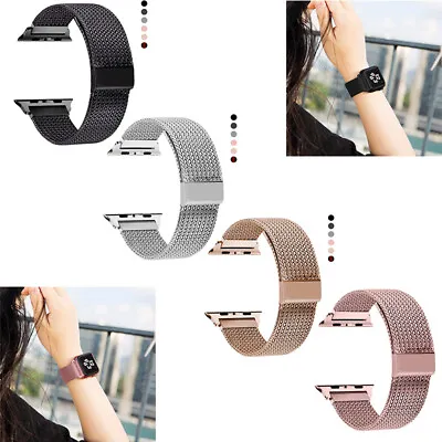 $5.69 • Buy Apple Watch Series 1-5 Milanese Magnetic Stainless Loop Strap Band Iwatch 42/44