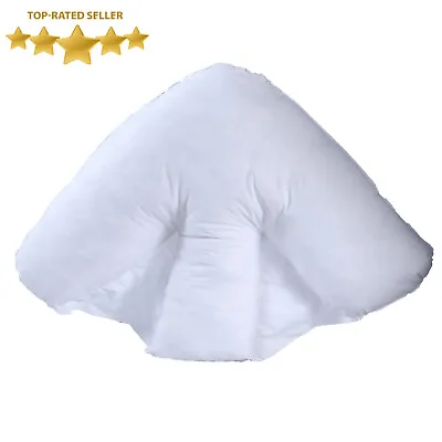 Orthopedic Batwing Pillow Neck Back Support HollowFibre Fill Soft Flufy Cushion • £10.89