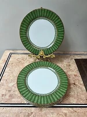 6 LAURE JAPY Paris Limoges MARCHE AUX HERBES Green Charges Service Dinner Plates • £569.14