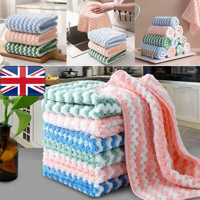 £4.04 • Buy 5Pcs Towels Cleaning - Microfiber Cleaning Rag 2022 NEW ARRIVAL UK
