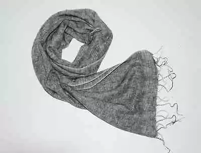 Extra Soft High Quality 'Yak Wool' Shawl  Throw Travel Blanket Light Grey • $17.99