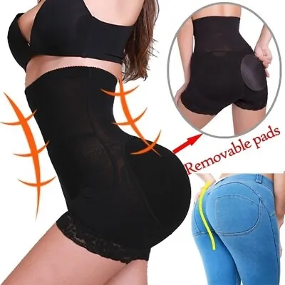 Women's High Waist Padded Pants Butt Lifter Tummy Control Hip Enhancer Underwear • £8.79