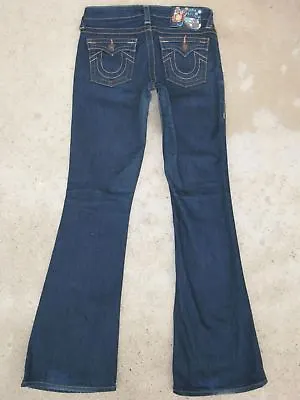 True Religion Girls Reagan Bootcut Jeans Sz 12 Flap Pockets Dark W Stretch • $34.95