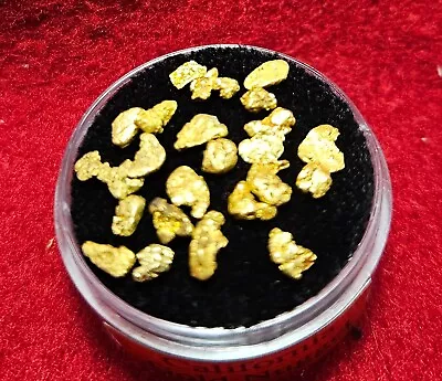 California Natural Gold Nugget 4.5 Grams Total Weight In A Gem Jar W/lid • $364