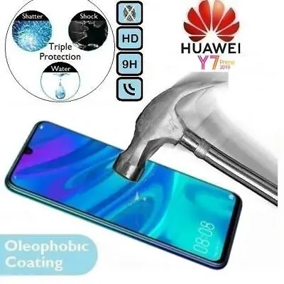100% Genuine Tempered Glass Screen Protector (DUB-LX1) For Huawei Y7 Prime 2019 • £3.85