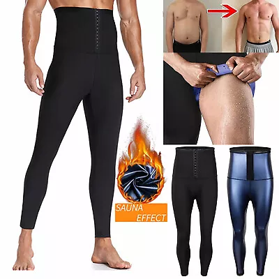 Men's Heat-trapping Sweat Sauna Pants Waist Trainer Leggings Slimming Trousers  • $14.24