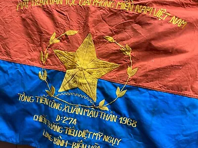 Flag  VC Vietcong NVA NLF North Vn Army Flag To Win Bien Hoa 1968 Year  Z • $39