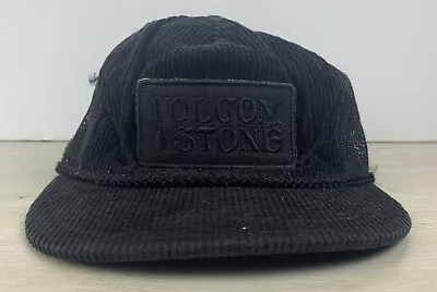 Volcom Stone Hat Black Snapback Hat Adult OSFA Adjustable Cap Black Hat • $6