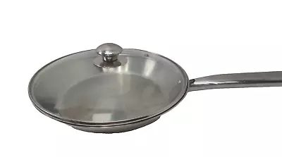 T-Fal Stainless Steel Induction Technology Skillet Frying Pan With Lid 10.5 IN • $18.99