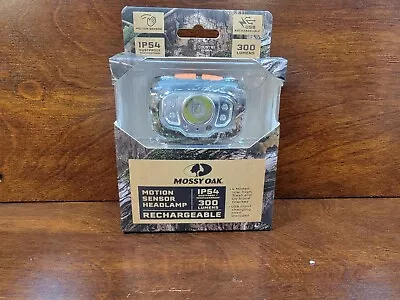 Mossy Oak Camo 300 Lumen Rechargeable Hunting Headlamp Motion Sensor. • $19.99