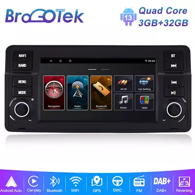 7  Android Auto Car Play Stereo Radio GPS DAB+ WiFi For BMW E46 M3 3er 318 320  • £149.95