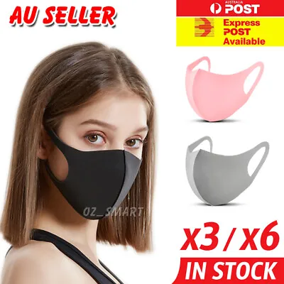 3x/6x Unisex Washable Fashion Face Mouth Mask Cover Protective Masks |SYD Stock • $7.95