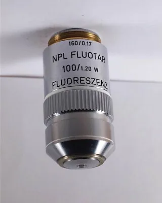 $899.99 • Buy Leitz FLUORESZENZ NPL FLUOTAR 100x W Water Immersion 160 TL Microscope Objective