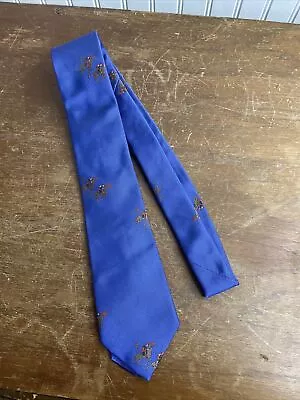 NEW Keeneland Horse Racing 100% Silk Neck Tie All Over In Race Periwinkle NWT • $39.98