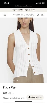 Viktoria & Woods Plaza Vest - Size 0 • $119.95