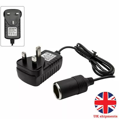 Car Cigarette Lighter 240V Mains Plug To 12 Volts Socket Adapter Converter 2A • £9.59