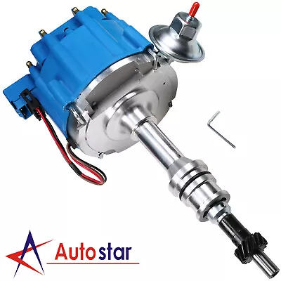 For SBF Small Block Ford 351W Windsor HEI Distributor W/ 65k Coil One Wire Blue • $64.97