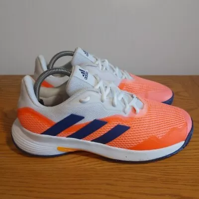 Adidas Court Jam Control Tennis Shoes Trainers Sneakers Size UK 7.5 White Pink • £39.95