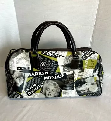 Marilyn Monroe  Purse Handbag Tote With Newsprint Newspaper Design - * Has Flaws • $18.95