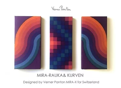 Verner Panton Set Of 3 MIRA-RAUKA KURVEN Multi Wall Art Board Fabric Mid Century • $870.99