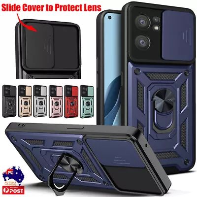 For OPPO A78 A17 A57 A96 A54S A16 Case Armor Slide Window Shockproof Ring Cover • $12.99