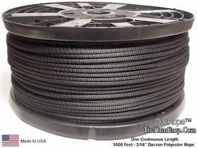 1000' 3/16  100% Dacron Polyester Antenna Support Rope FREE  SHIPPING! • $97.50